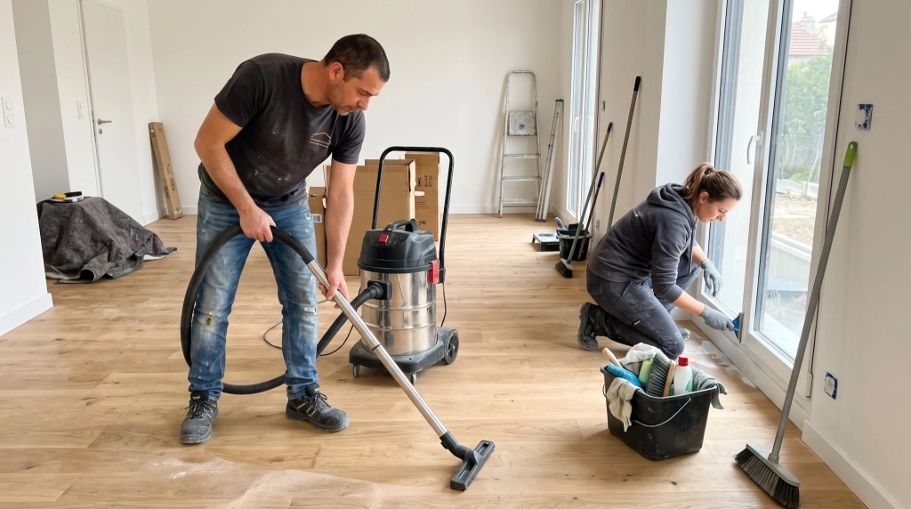 Remise en propreté d’un bâtiment neuf pour une entreprise du bâtiment dans l’Ain