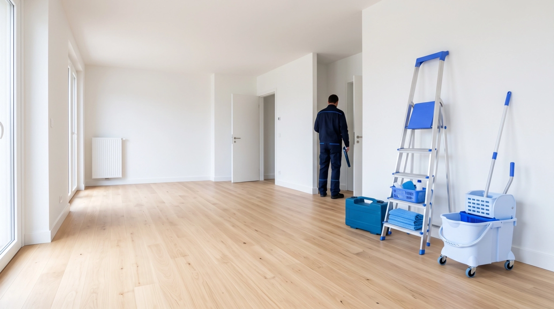 Nettoyage après rénovation d’une maison : séjour rénové, propre et lumineux